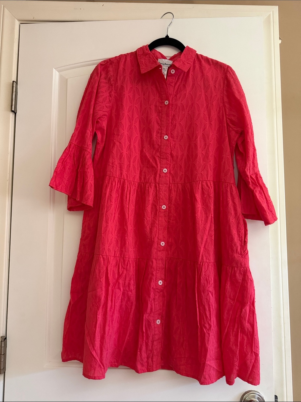 NWT Tommy Bahama Bright Coral Button-Front Shirtdress